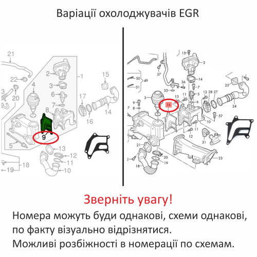 Прокладка EGR (ЕГР) клапана рециркуляції Volkswagen RS059131599 Прокладка EGR (ЕГР) клапана рециркуляції Volkswagen RS059131599